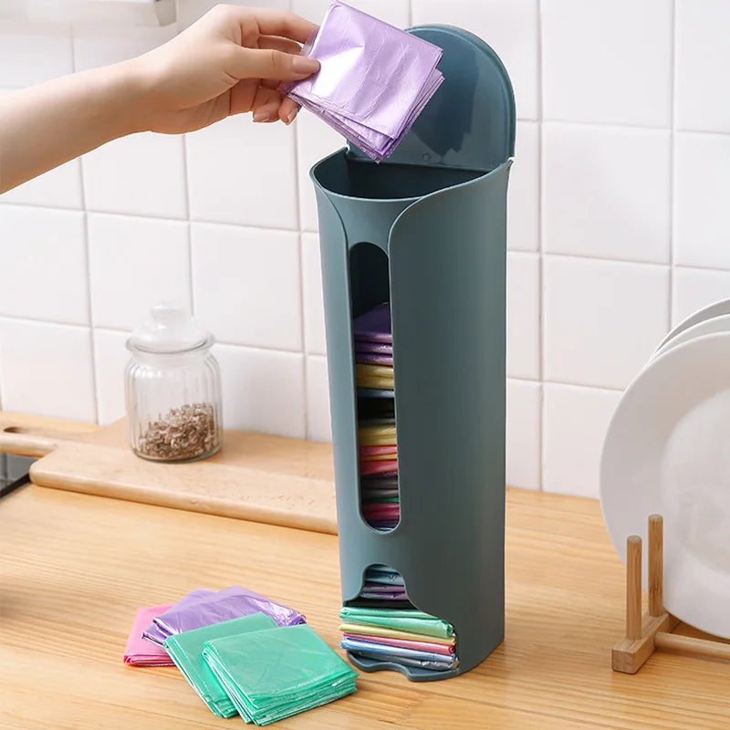 Wall-Mounted Trash Bag Organizer in Various Colors