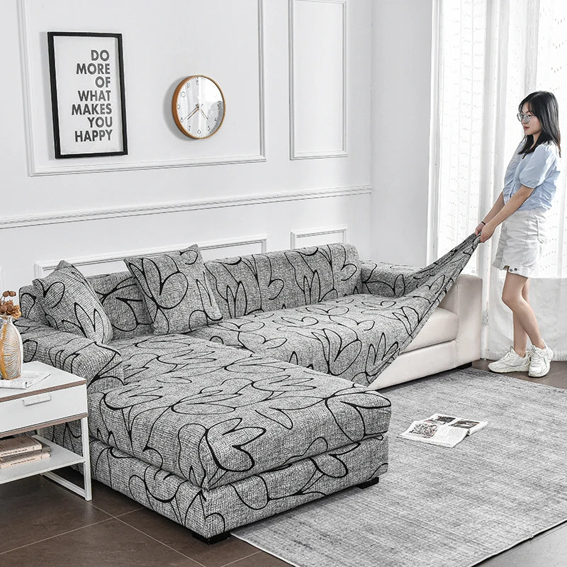 Stylish Floral Spandex Sofa Cover for Modern Homes