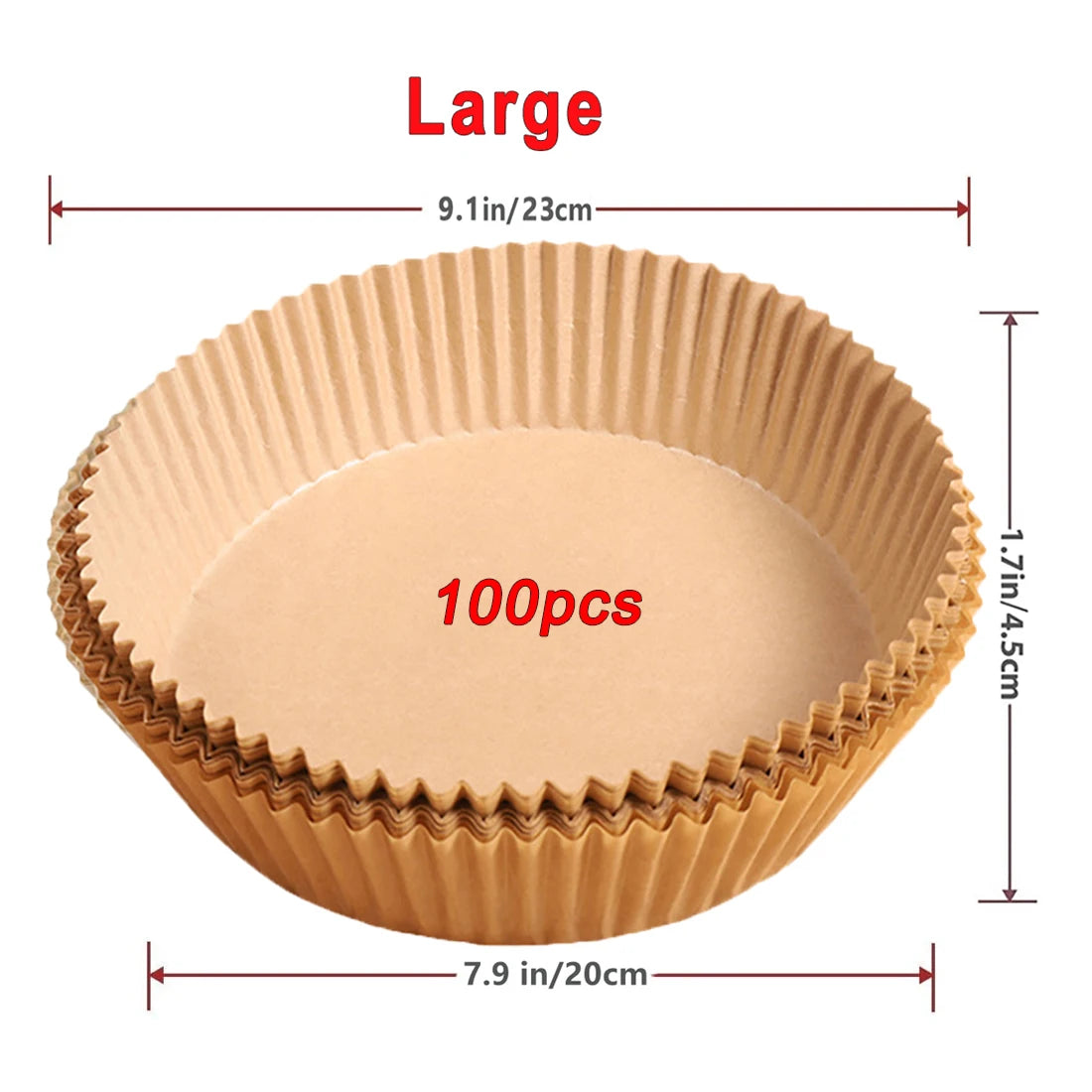 Eco-Friendly Disposable Air Fryer Liners - Pack of 50 or 100