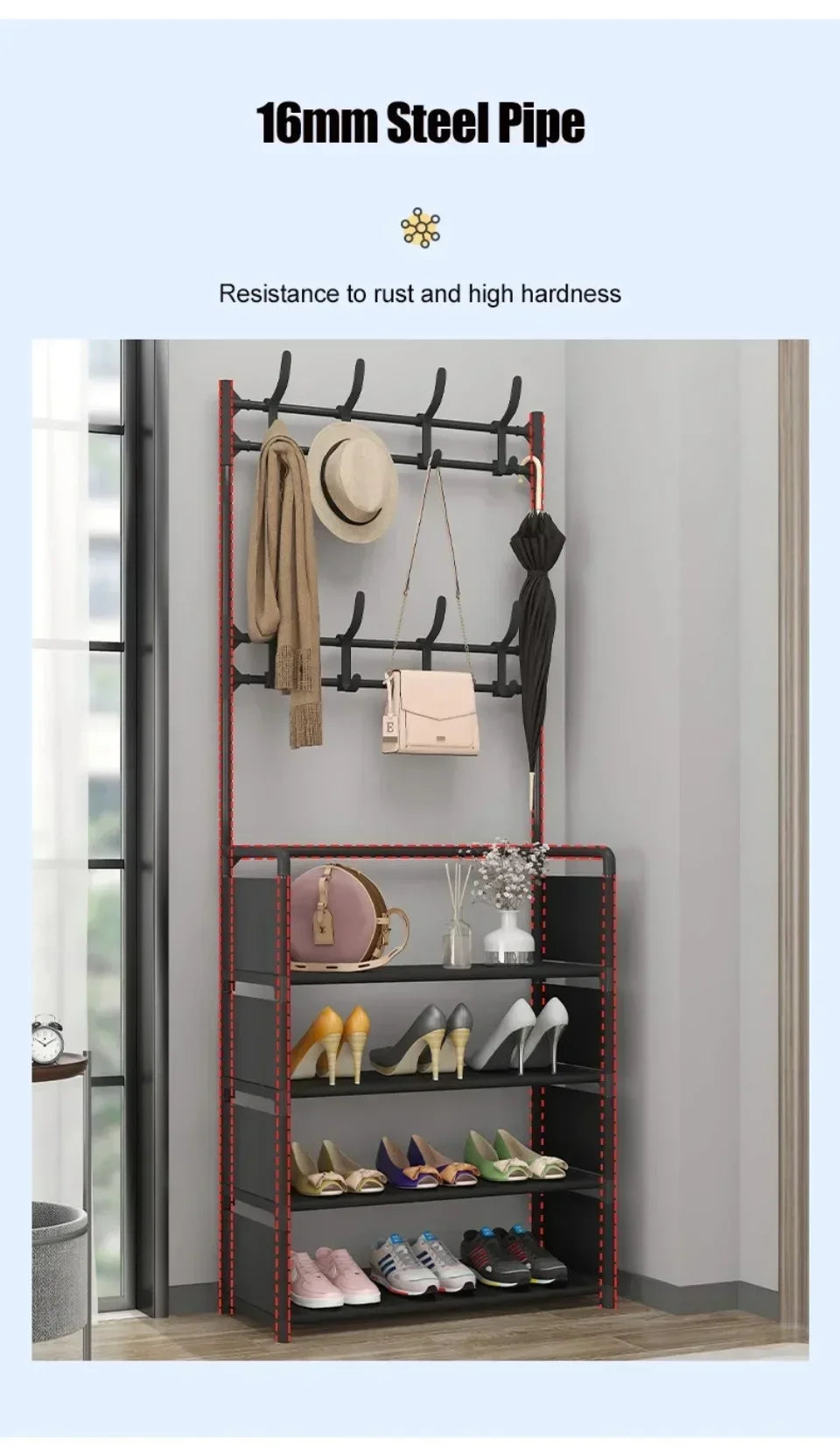 Versatile Multi-Layer Shoe and Hat Storage Rack