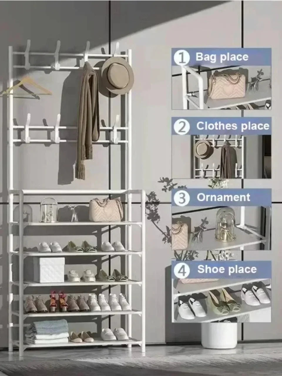 Versatile Multi-Layer Shoe and Hat Storage Rack