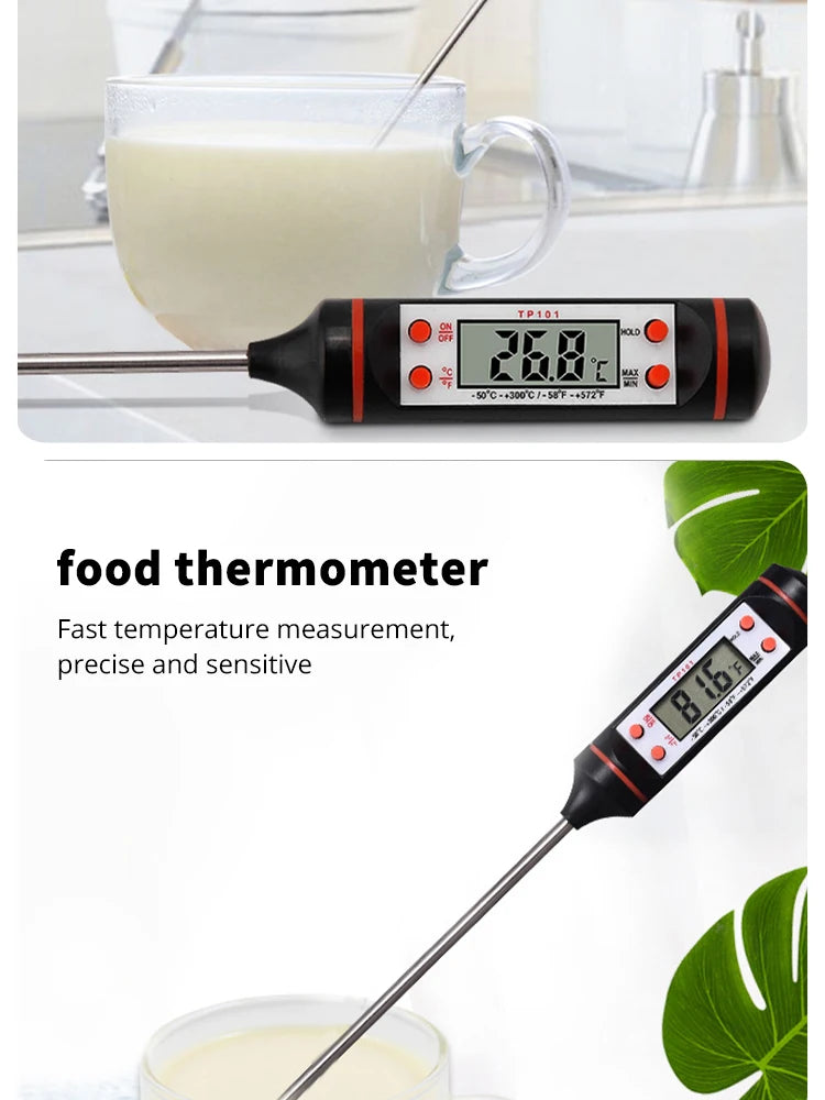 Digital Food Thermometer with LCD Display