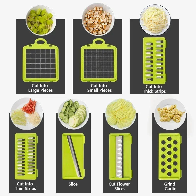 Versatile 16-in-1 Vegetable Chopper and Slicer