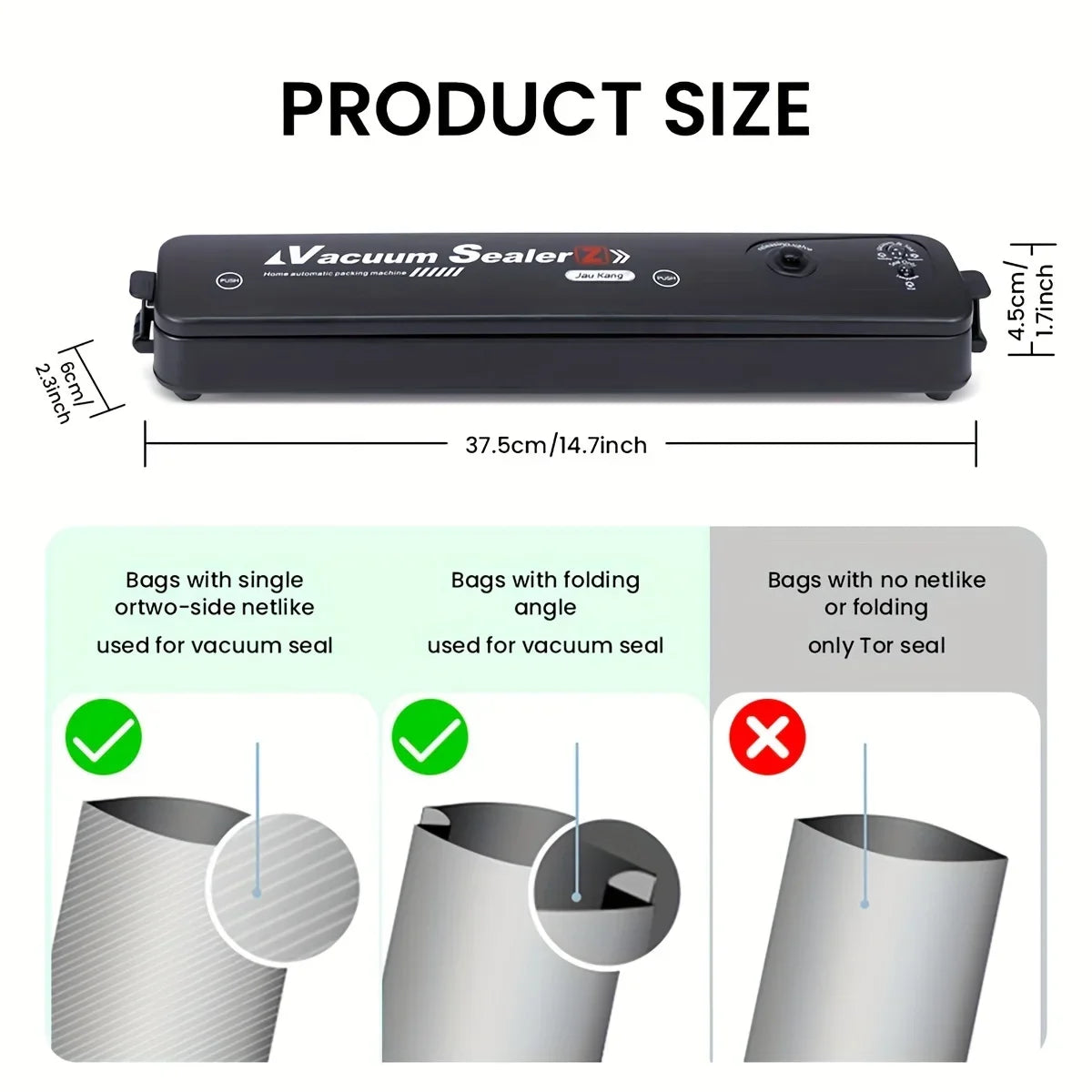 Efficient Black Vacuum Sealer for Food Preservation