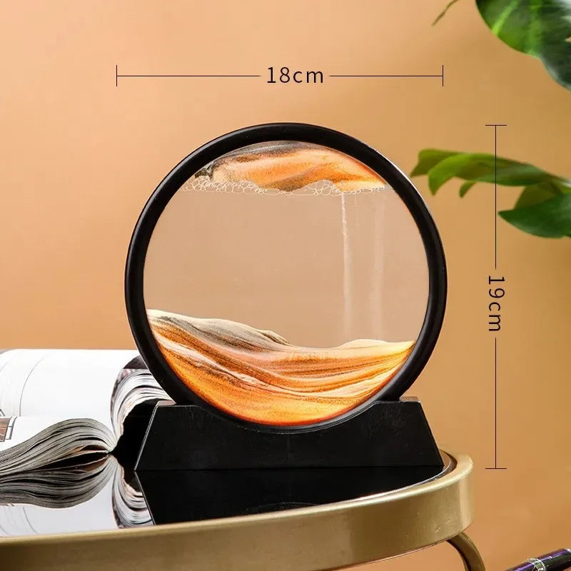 Elegant 3D Sand Art Hourglass with Vibrant Colors