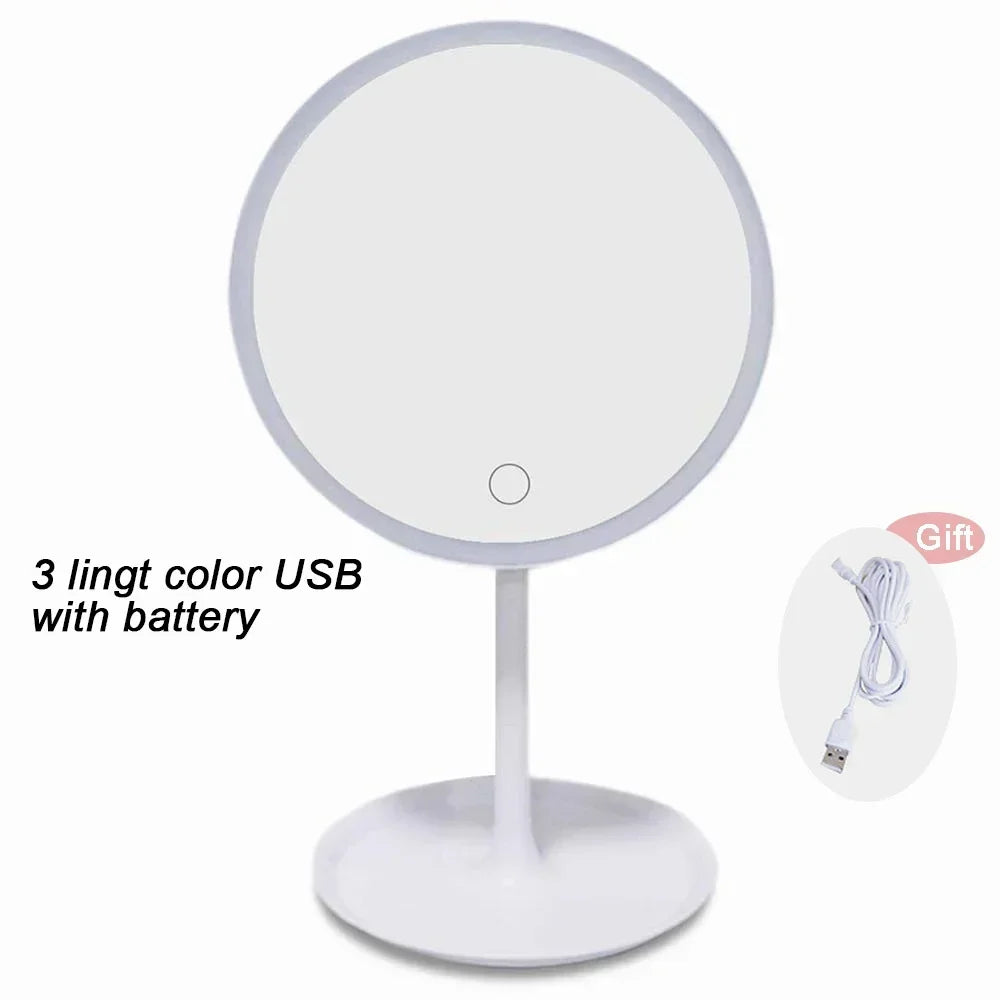 Versatile LED Makeup Mirror with Adjustable Lighting