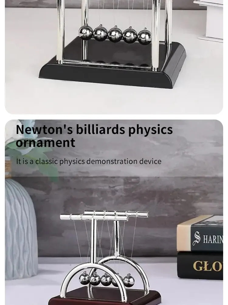 Classic Newton's Cradle Physics Toy for Stress Relief