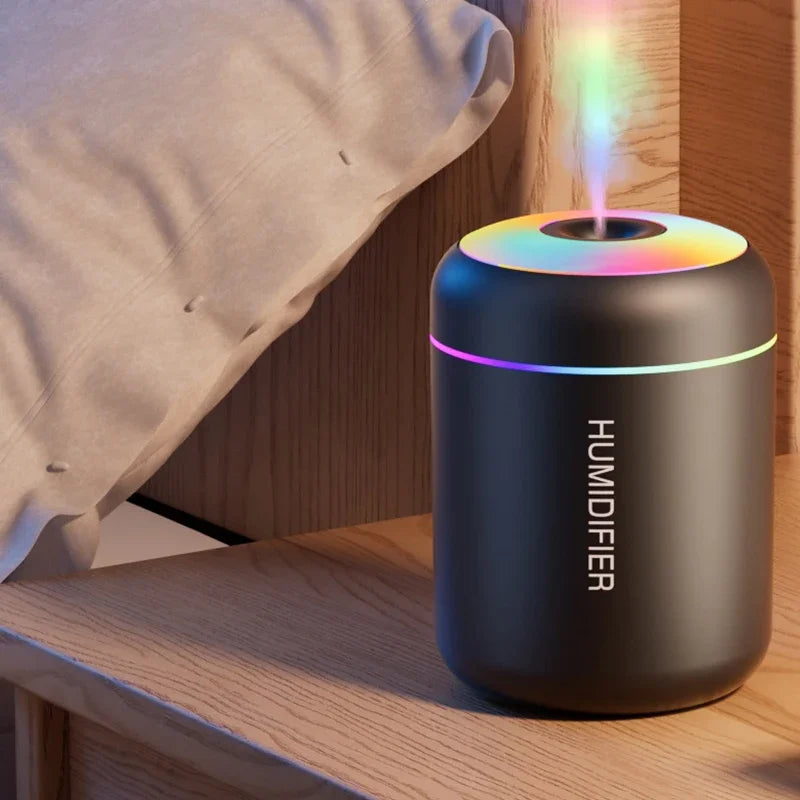Compact USB Mini Aromatherapy Humidifier with LED Lights