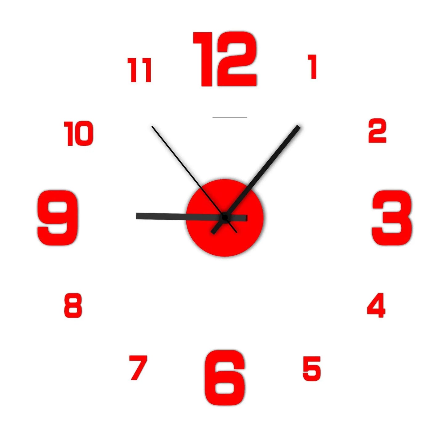 Elegant Frameless DIY Wall Clock for Home and Office