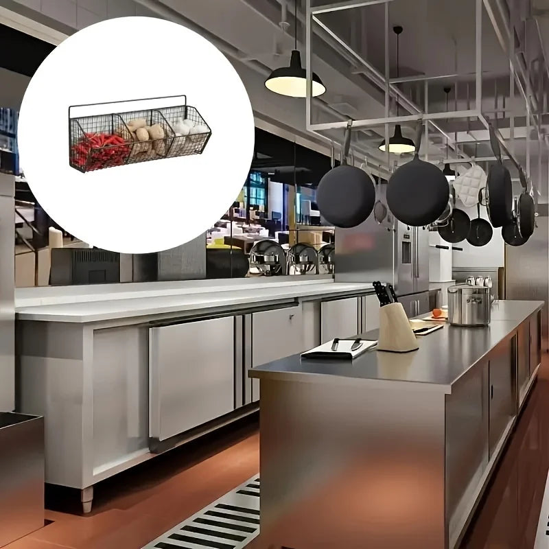 Stylish Wall-Mounted Kitchen Organizer with Multiple Grids