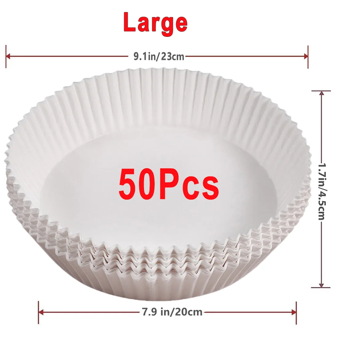 Eco-Friendly Disposable Air Fryer Liners - Pack of 50 or 100