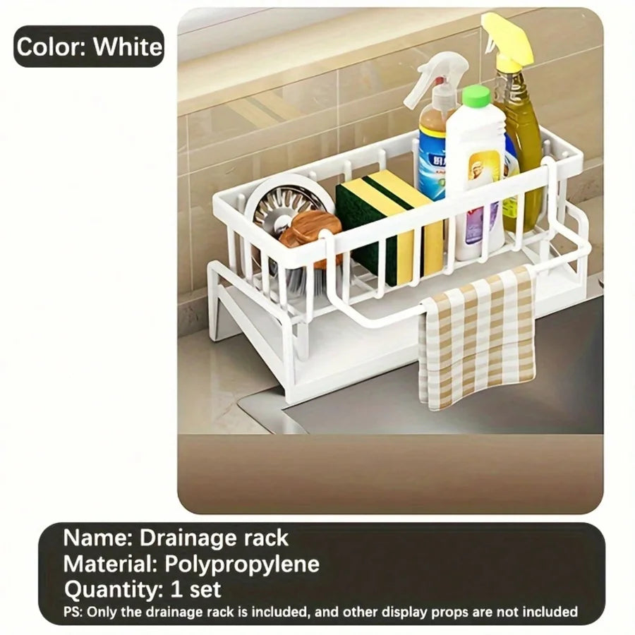 Multifunctional Kitchen Sponge Holder with Drainage Rack