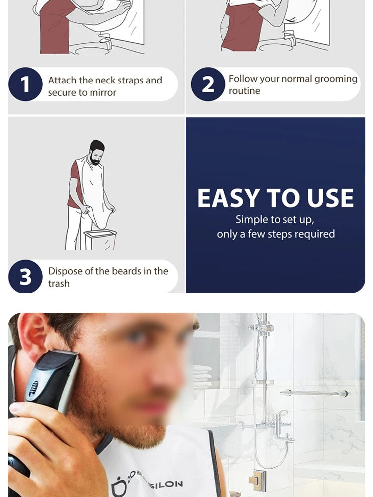Versatile Beard Apron with Easy Disposal Design