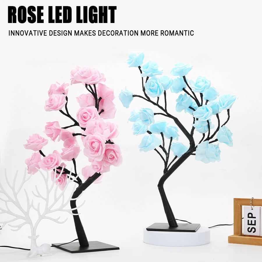 USB Rose Tree Lamp - Color Changing Night Light