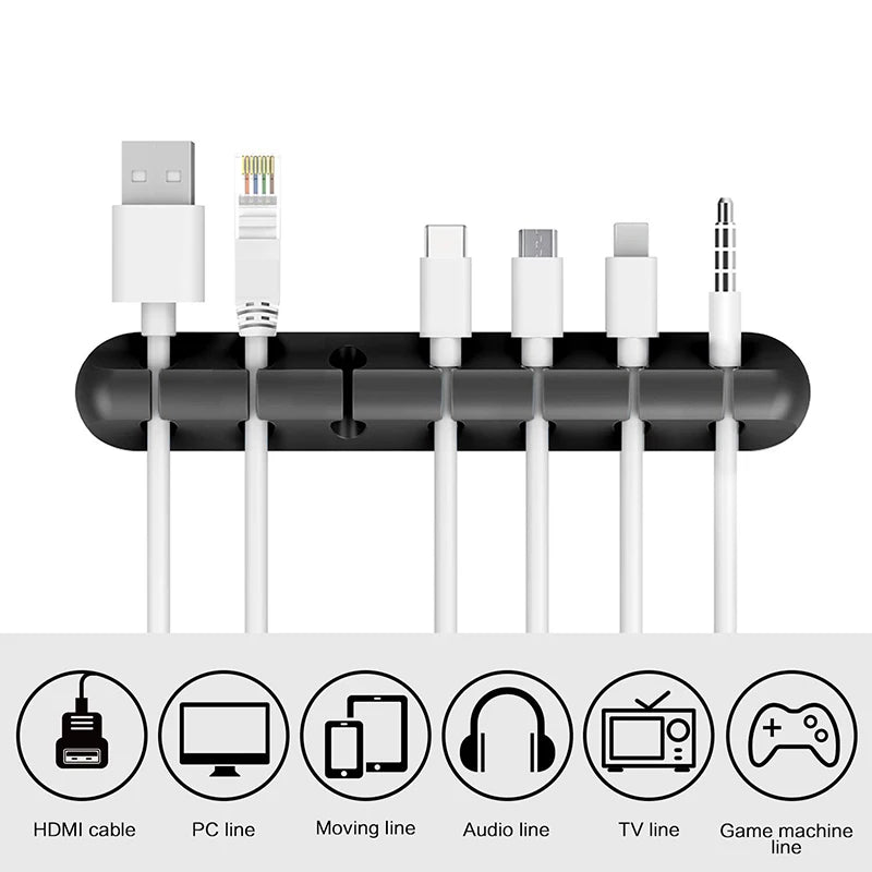 Silicone Cable Organizer for Tidy Desktop Management