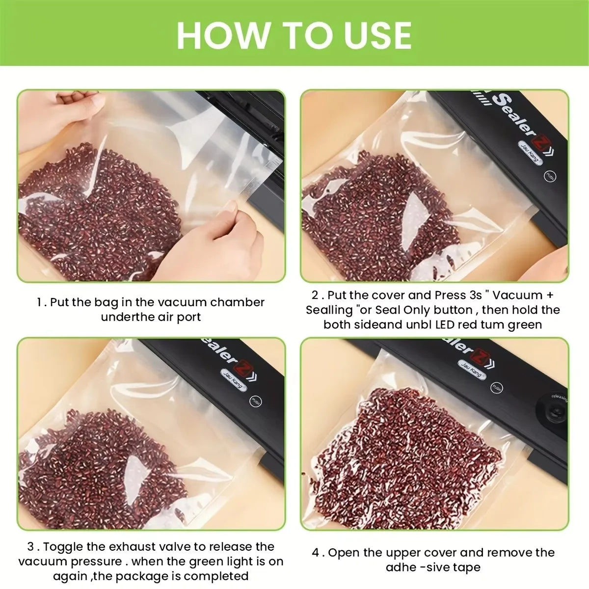 Efficient Black Vacuum Sealer for Food Preservation