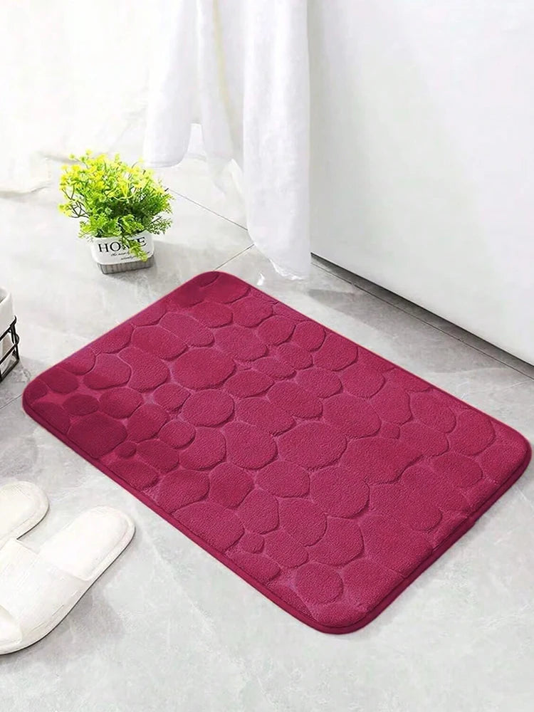 Stylish Cobblestone Bath Mat - Non-Slip and Absorbent
