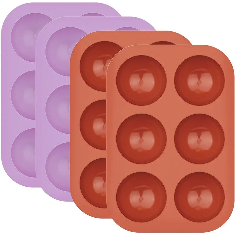 Versatile 6-Cavity Silicone Half Sphere Molds for Baking and Treats