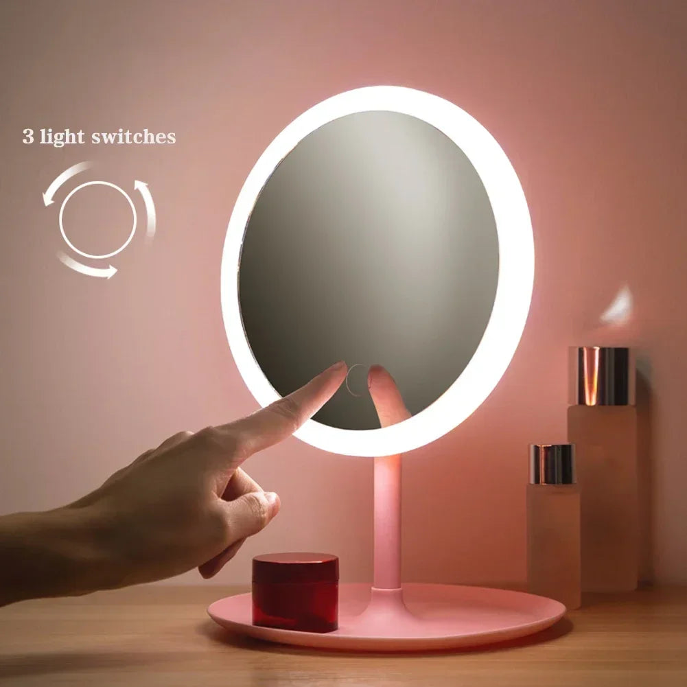 Versatile LED Makeup Mirror with Adjustable Lighting