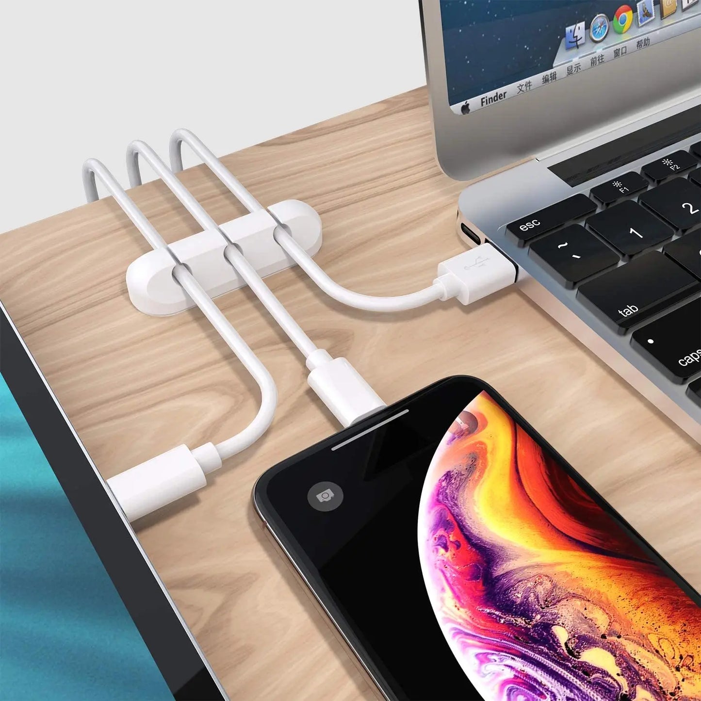 Silicone Cable Organizer for Tidy Desktop Management