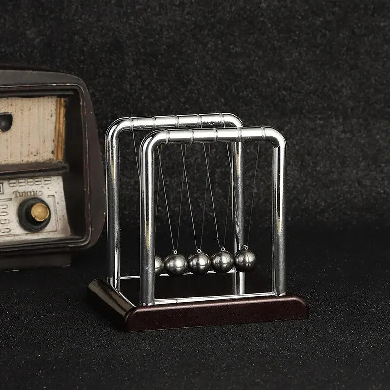 Classic Newton's Cradle Physics Toy for Stress Relief