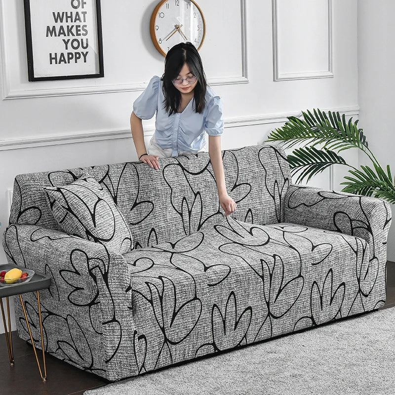 Stylish Floral Spandex Sofa Cover for Modern Homes