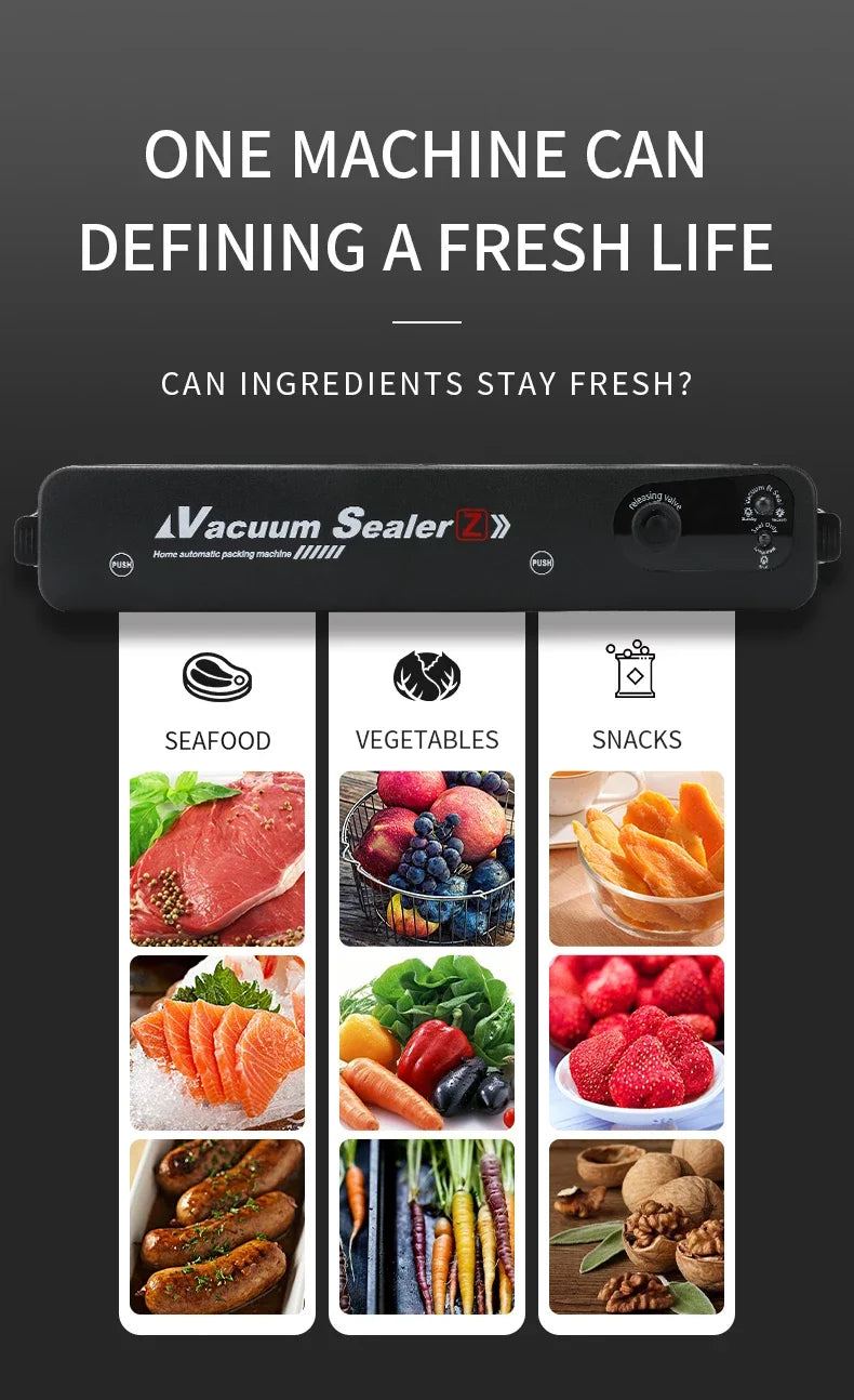 Efficient Black Vacuum Sealer for Food Preservation