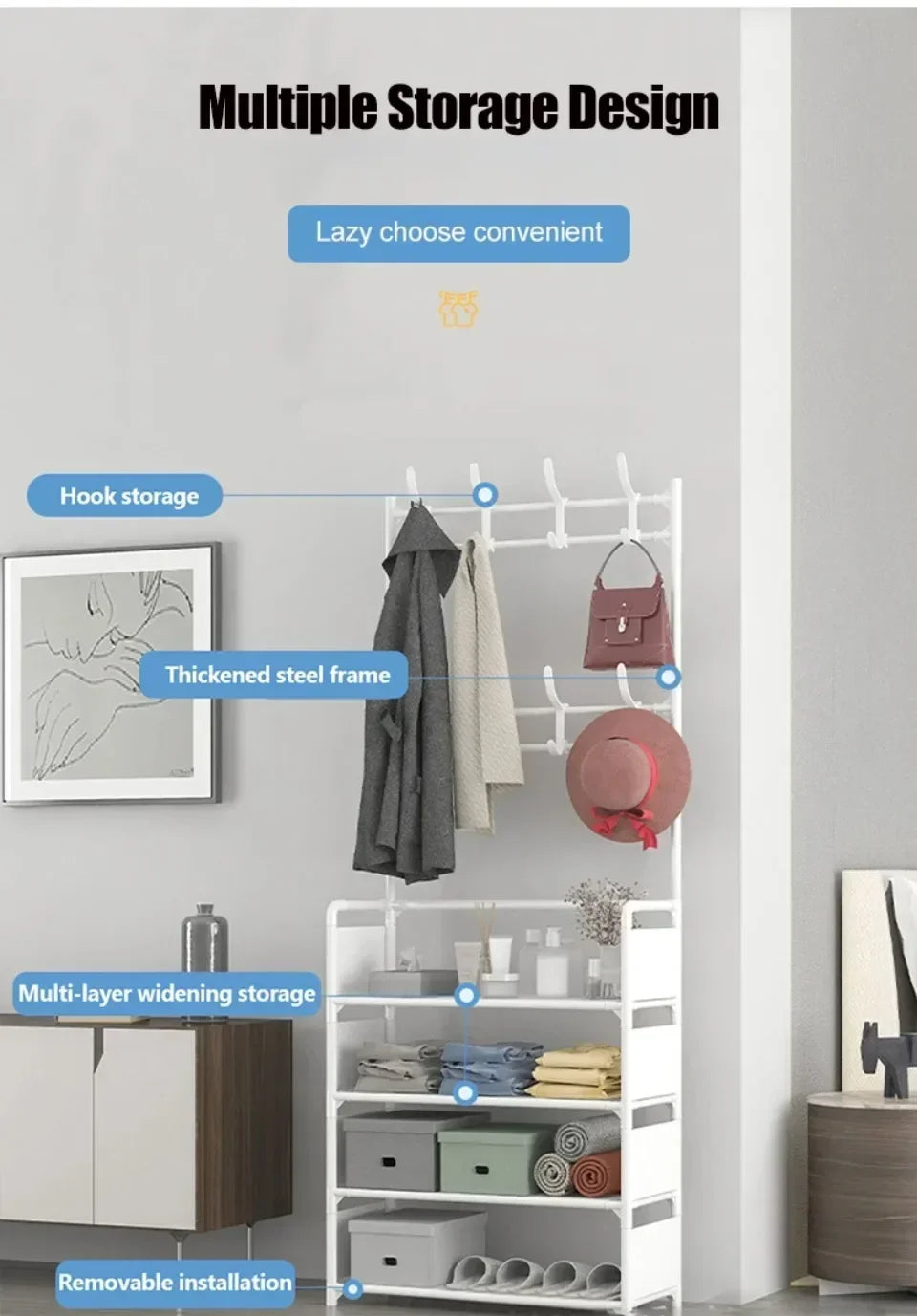 Versatile Multi-Layer Shoe and Hat Storage Rack