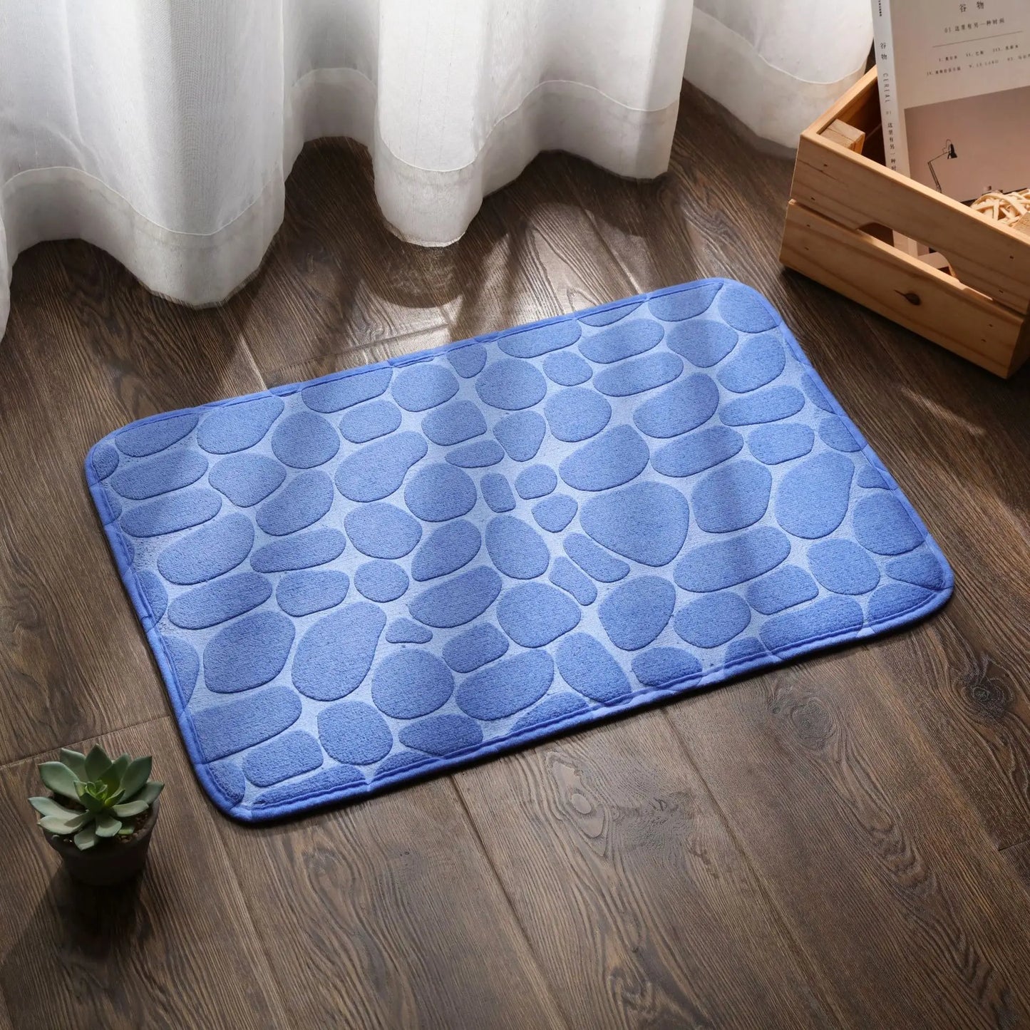 Stylish Cobblestone Bath Mat - Non-Slip and Absorbent