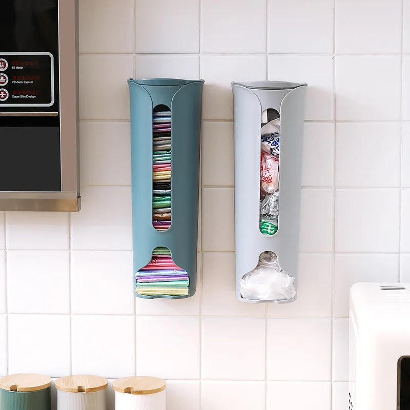 Wall-Mounted Trash Bag Organizer in Various Colors