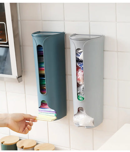 Wall-Mounted Trash Bag Organizer in Various Colors