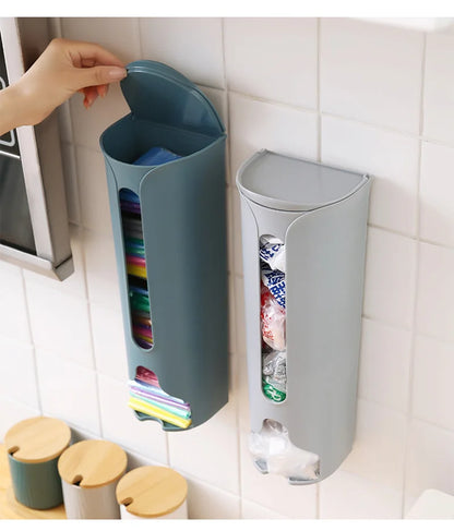 Wall-Mounted Trash Bag Organizer in Various Colors