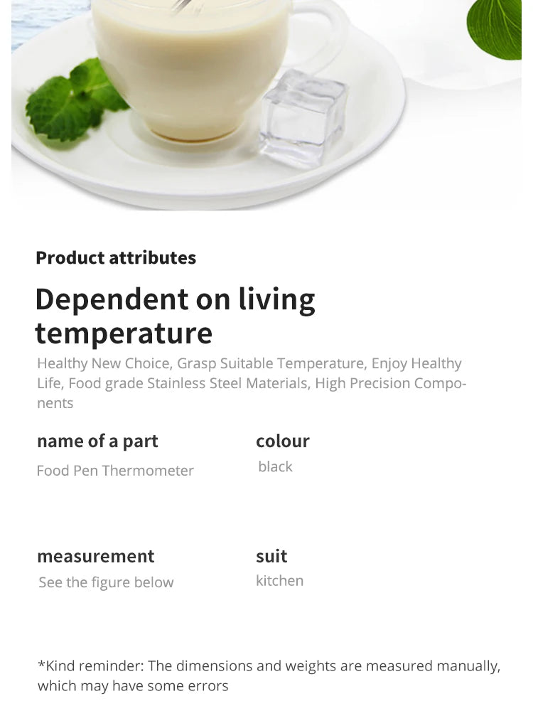 Digital Food Thermometer with LCD Display