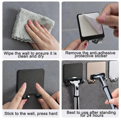 Multifunctional Punch-Free Razor Storage Hook