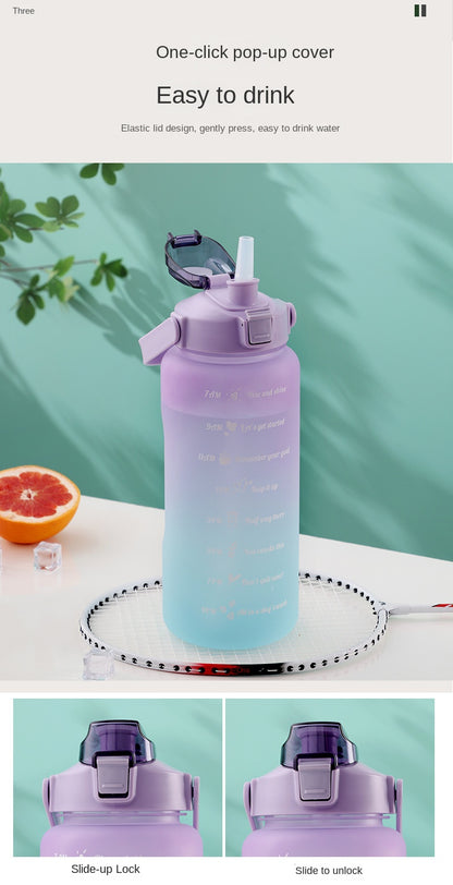 Motivational Hydro Flask with Time Markers