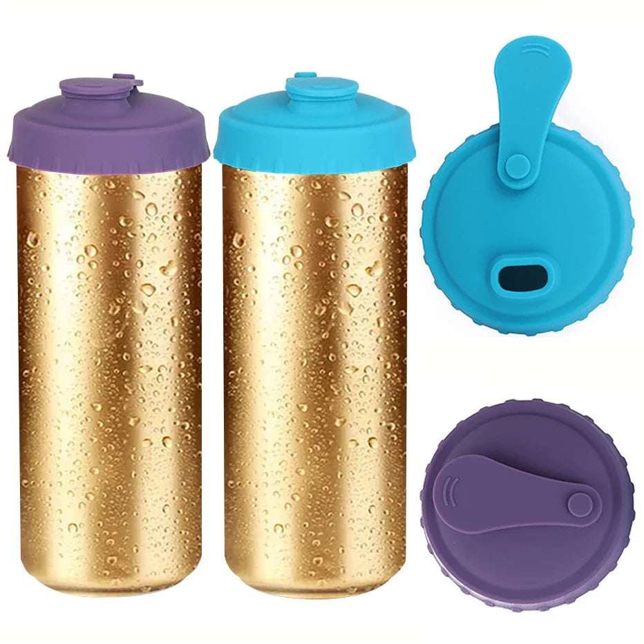 Versatile Silicone Soda Can Lids in Multiple Colors