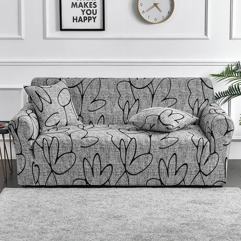 Stylish Floral Spandex Sofa Cover for Modern Homes