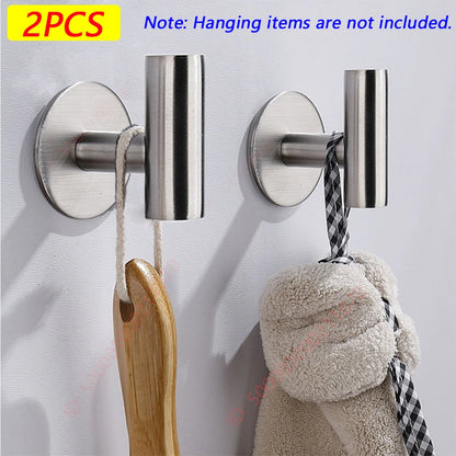 Stylish Self-Adhesive Stainless Steel Hooks for Home Organization