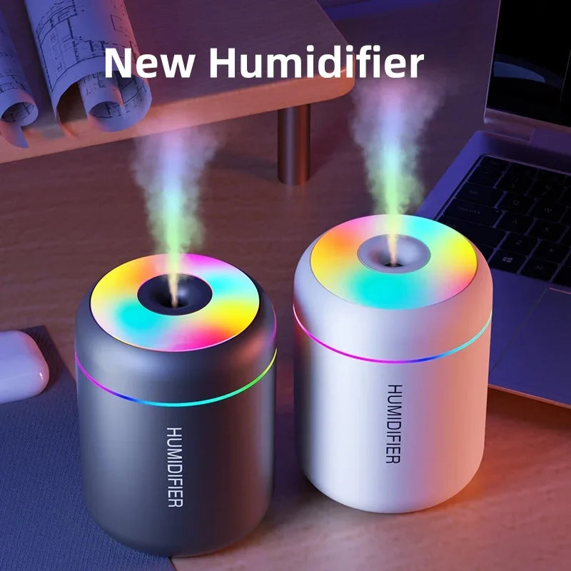 Compact USB Mini Aromatherapy Humidifier with LED Lights