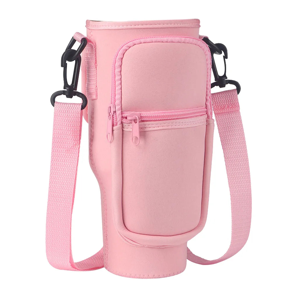 Stylish 40oz Water Bottle Carrier with Adjustable Strap