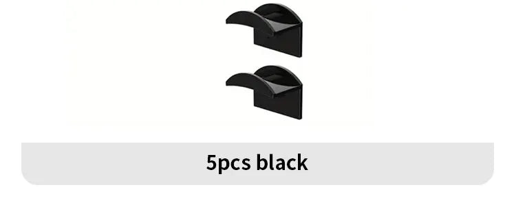 Minimalist Black Hat Hooks - 10 Pack Stylish Storage