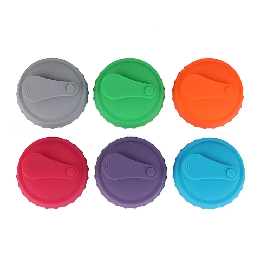 Versatile Silicone Soda Can Lids in Multiple Colors