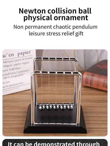 Classic Newton's Cradle Physics Toy for Stress Relief