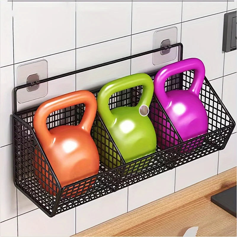 Stylish Wall-Mounted Kitchen Organizer with Multiple Grids