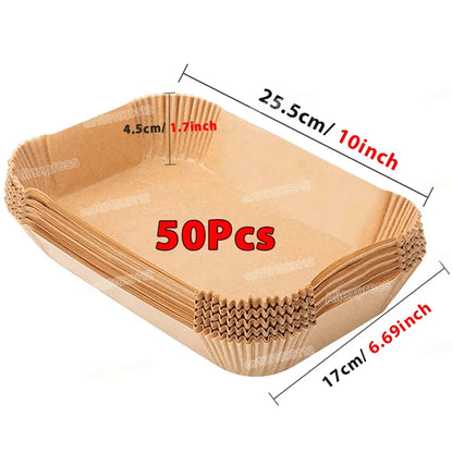 Eco-Friendly Disposable Air Fryer Liners - Pack of 50 or 100