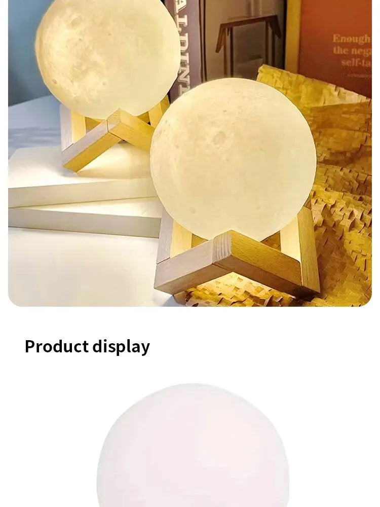 Enchanting LED Moon Lamp for Relaxation and Decor