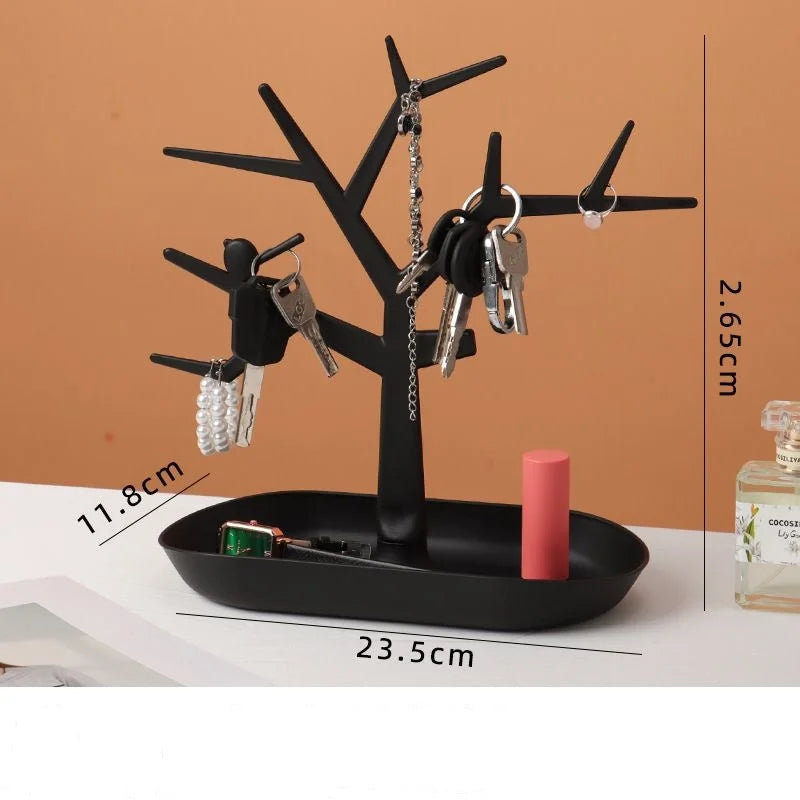 Elegant Tree-Shaped Jewelry and Key Display Stand