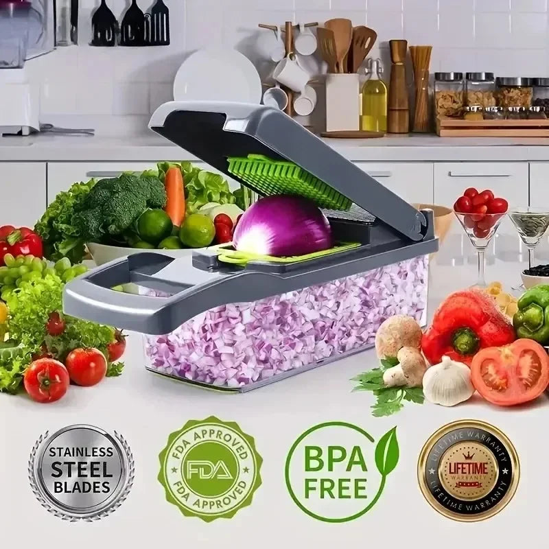 Versatile 16-in-1 Vegetable Chopper and Slicer