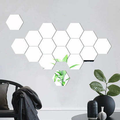 Geometric Hexagonal Mirror Set for Home Decoration