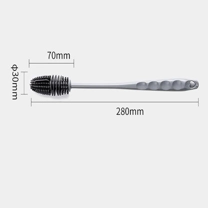 Grey Long Handle Silicone Cup Brush for Deep Cleaning